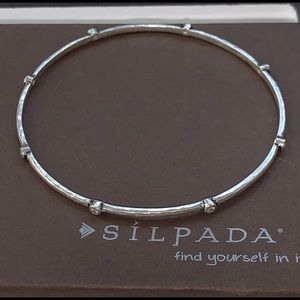 Silpada Sterling Silver and CZ bangle
